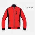 red zip-up jacket image